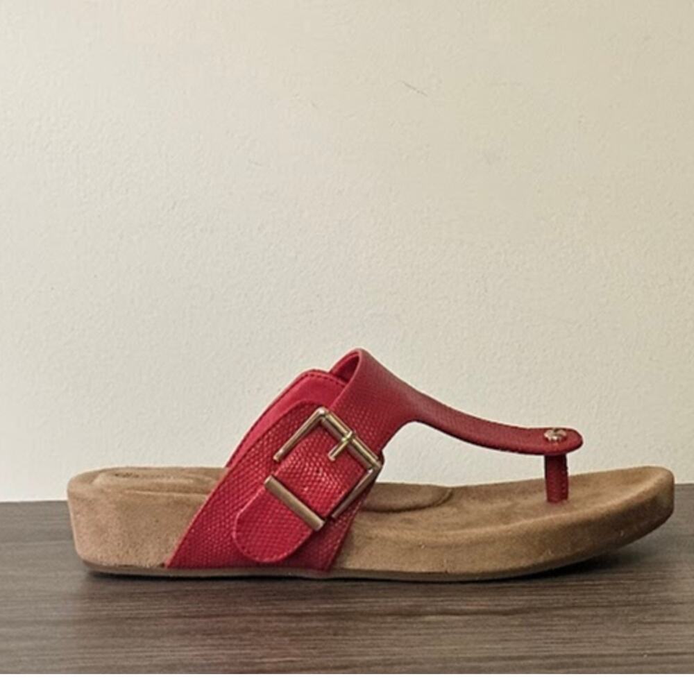 GIANI BERNINI Women's Memory Foam River Sandals Size 6 Red Lizard   NWT - Picture 3 of 7